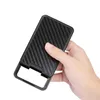 Titulaire de la carte minimaliste RFID Blocage Carb Fibre Slide Portefeuille pour hommes Femmes Homme Femme Carte Mey Case Purse X6Gv #