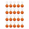 Crochets 20 Pack porte-clés ballon de basket-ball pour cadeaux de fête Stress école carnaval récompense pièce maîtresse de sport