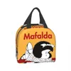 Mafalda Sac à lunch isolé pour pique-nique en plein air Argentine Quino Comics Réutilisable Glacière thermique Bento Box Femmes Enfants D7M2 #