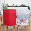 Cadeira cobre capa para festas de férias Natal festivo jantar traseiro elástico removível