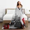 Blankets Famous Telephone Booth And The Big Ben In England Street View Of Town Retro By Ho Me Lili Flannel Blanket Warm Plush