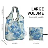 Réutilisable Magic Mountain Drag Porcelain Bule Chinoiserie Shop Sac fourre-tout portable Porceable Delft Grocey Shopper Sacs X9vy #