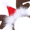 犬のアパレル3 PCS Antlersエルクヘッドバンドアクセサリー猫クリスマスキャップベルベットパーティーハットヘアバンド
