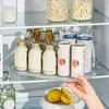 360 Rotatable Storage Rack Turntable Organizer Refrigerator Clear Practical Kitchen Cabinet Table Trays Pantry Tray Accessories 240329