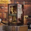 COUTBEE BOOK NOOK 3D Puzzle Miniature Doll House Kit With Touch Light Dust Cover DIY Bookhelf Insert Gift Rose Detective Agency