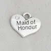 Charms Rainxtar Fashion Maid of Honor Jewelry Gloy Heart Wedding Charms 15*17mm 50pcs AAC1917