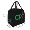 portugal Soccer Number 7 Lunch Bag Cooler Thermal Insulated Football Gift Lunch Box for Women Work School Food Picnic Tote Bags x2Zi#