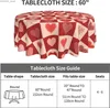 Bordduk Valentines Day Drawloth Runda 60 tum Happy Mothers Day Table Cover Waterproof Wedding Marrige Heart Table Clothes Y240401