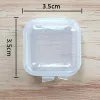 10 stks kleine doosjes vierkante transparante plastic doos sieraden opslagcase afwerking container verpakking opbergdoos voor oorbellen