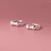 Studörhängen Toyoosky S925 Sterling Silver Girl Heart Smooth Bow Ear Clip Small Ins Style Utsökt smyckemode