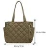 Kvinnor ner Satchel Bag Padded Hobo Handväska Sling Bag stor kapacitet diamd quiltad tygväska stoppning axelbutik a9in#