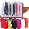 busin Card Holder Anti-theft ID Credit Card Holder Fi Women's 24 Cards Slim PU Leather Pocket Case Coin Purse Wallet 44dO#