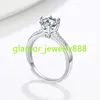 D Kleur VVS 1ct Moissanite Sieraden Wit Goud Kant-steen Diamant 925 Sterling Zilveren Moissanite Verlovingsringen voor Vrouwen