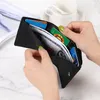 Trójkrotnie kobiety Krótki portfel Mey Coin Tourse Card Holder Mini Cute Clugle Samią Solid Kolor Pu Skórzana torba na zamek błyskawiczny W62R#