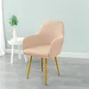 Housses de chaise couverture incurvée élastique polaire fauteuil d'accent en pente haute pour salle à manger café bar maquillage housses de canapé