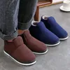 Pantoufles hommes maison hiver coton chaussures femmes maison intérieure chaude semelle souple diapositives mâle antidérapant pantoufle mocassin chambre chaussures