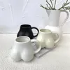 Canecas criativa cor sólida cerâmica xícara de café água simples diversão personalidade bumilk suco sala de desenho decoração de mesa caneca
