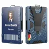 Titular do cartão Caso de alumínio Mey Anti-Theft Carb Fiber Metal Card Holder para homens Badge Holder Card Wallet 053D #