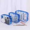 pvc waterproof transparent cosmetic bag w bath storage bag travel multi-functi storage bag cosmetic handbag tool box k3zD#