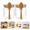 Storage Bottles 2 Pcs Household Kitchen Food Sealed Jar 2pcs (85cm Transparent) Cereals Bamboo