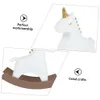 Stobok 3 PCS名ホームアクセサリーフィギュアフィギュアミニロッキング馬のおもちゃの飾りパラサラスデカサホワイトリップグロスデスクオフィス樹脂
