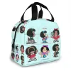 mafalda Lunch Bag Kid Women Insulati Portable Waterproof Picnic Coole Bag Breakfast School Reusable Food Bag Bento Box C2Wp#