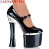 Dress Shoes LAIJIANJINXIA Sexy Women Pumps Black Platform 17cm Round Toe Spring/Autumn High Heels