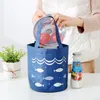 Bucket Drawstring Lunch Bag For Women Fish Pattern Thermal Isolated Cooler Bag Milk Bottle Insulati Bag Pouch A5Mi#