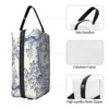 vintage Classic French Toile De Jouy Navy Blue Motif Pattern Makeup Bag Travel Cosmetic Organizer Kawaii Storage Toiletry Bags O4p4#
