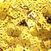 Dekoracja imprezowa 600pc Monochromatyczne cyfrowe urodziny konfetti szczęśliwe cekiny w wieku 18 lat na festiwal (srebrny)
