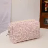 black Canvas Plaid Travel Cosmetic Lipstick Storage Bag Cute Girls Makeup Handbags Organizer Statiery Pencil Cases Pouch Bag y5wg#