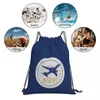Rucksack-Rucksäcke für den internationalen Flughafen Athen, multifunktional, tragbar, mit Kordelzug, Bündel, Tasche, Sporttasche, Buch