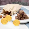 Outils de cuisson barreaux de chocolat en aluminium en aluminium Golden Food Emballage Kraft Paper Candy Square Sweets Candies DIY