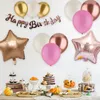 Decoração de festa 103pcs / conjunto de látex branco de 18 polegadas para balões de aniversário balão sinal feliz