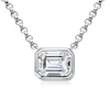 Chaînes Grade D 1ct Moissanite Pendentif 925 Sterling Silver Neclace avec GRA certifié pour les femmes