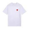 hommes surdimensionnés t-shirts designer t-shirt 6cm coeur brodé pêche amour manches courtes pour hommes femmes coton t-shirts marque de mode lâche couple style