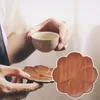 Tafelmatten Duurzame palissanderhouten onderzetters Chinese stijl drinkmat rond hittebestendig koffiekopje antislip