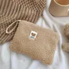 Mignon sac de maquillage en peluche grand voyage pochette cosmétique maquillage à glissière INS organisateur de rangement sac à main de toilette accessoires de voyage r9OB #