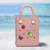 Bolsa de praia de Mini Mini Rubber Summer Eva Hole Tote Bag Bolsa Crossbody Bolsa de armazenamento Fi Mulher à prova d'água esporte ao ar livre 89d9#