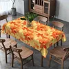 Table Cloth Autumn Maple Leaf Thanksgiving Rectangle Tablecloth Holiday Party Decorations Waterproof Fabric Table Cover Kitchen Dining Decor Y240401