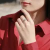 Ringar 13CT Resizable D Color Moissanite Women's Ring Engagement 925 SLIVER Sterling Diamond Rings Top Quality for Women New 2023