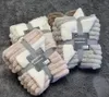 Blankets Fur Blanket Striped Winter Imitation Soft And Warm Double-layer Thickened Quilt