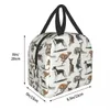 Whippet Isolated Lunch Bag for Women Leakproof Greyhound Dog Cooler Thermal Lunch Tote Beach Cam Travel Picknickväskor L2BA#
