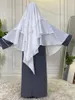 Ubranie etniczne Ramadan Hijab Cap muzułmańskie abayas dla kobiet wielokolorowe ubrania Khimar Turkey 3 warstwy szale Pełna osłona chusta na głowę islamska
