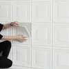 壁紙1-10pcs 3Dタイルレンガ造りの壁ステッカー自己粘着性フォームパネル壁紙ベッドルームホームデコレーション防水