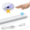 30/40/50 cm USB 5V Aluminium LED -Stange Leuchtstreifen Rohr versteckt eindringen IC -Handwellen -Sweep -Sensorschalter Toilette Küche Beleuchtung