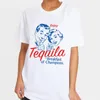 Verão Mulheres Hippie Bonito Álcool Beber Camisetas Aproveite Tequila Retro Gráfico Tee Moda Vintage Camisetas Tops Roupas Unissex 240315