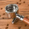 Portafiltro a doppia bocca in acciaio inossidabile da 51 mm a 2 orecchie per macchina da caffè Delonghi ECO310 con manico inferiore Utensili da caffè con filtro 240328