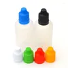 Bottiglie di stoccaggio 20 pezzi 50 ml PE bottiglia contagocce in plastica morbida con tappo a prova di bambino per liquido per occhi vuoto ago Vail