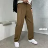 Ice Silk Loose Straight Suit Pants For Men Summer Sold Color Stretch Business Casiker Classic Korea Styles Thin Trousers 240326